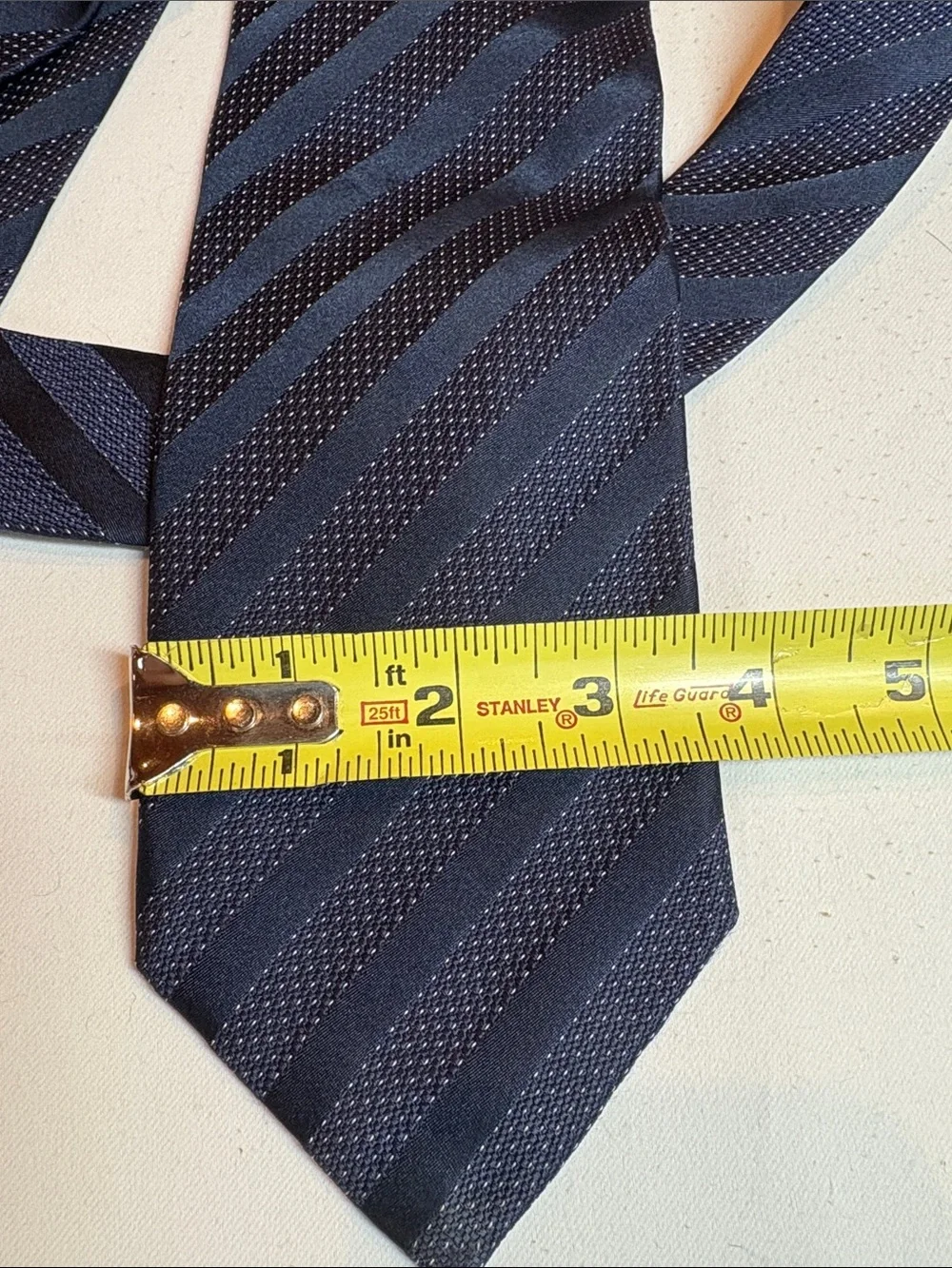 Givenchy Silk Navy Stripe and Dotted Tie